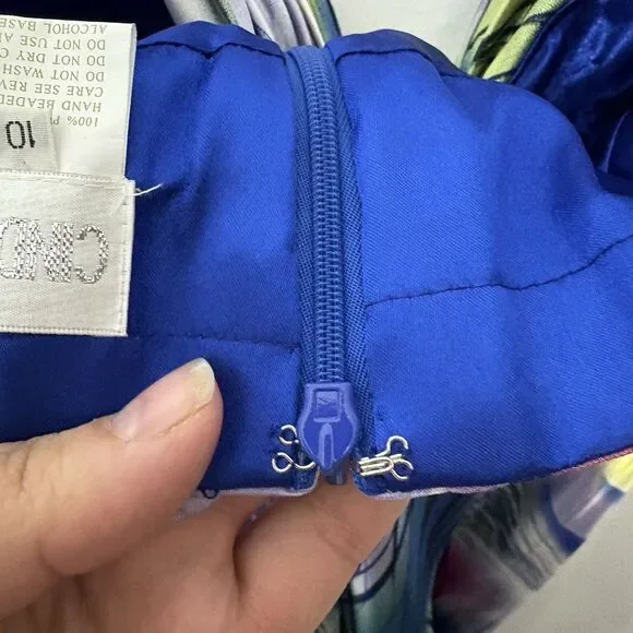 Cinderella Divine Beaded Multicolor Dress Size 10 Formal Wedding Prom Hoco Y2K - Picture 15 of 15